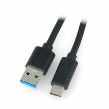 USB-C/USB-A kaabel Lanberg CA-USBO-31CU-0018-BK, 1.8 m, must
