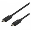 Kaabel USB-C DELTACO USBC-1122M, 1 m, must