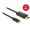 Kaabel USB-C/DisplayPort Delock 85256, 2 m, must
