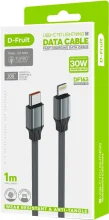 Kaabel USB-C/Lightning D-Fruit DF163, 1 m, hall