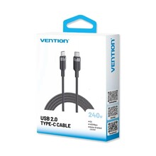Kaabel USB-C Vention 2.0 PD 3.1 5A 240W, 1 m, must