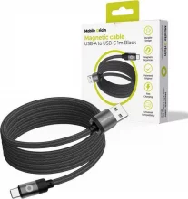 Kaabel USB-A - USB-C Mobile Origin Magnetic, 1 m, must