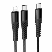 Kaabel USB-C/Lightning Hoco X123, 1 m, must