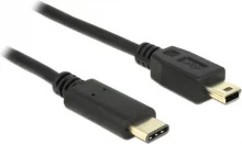 Kaabel USB-C/miniUSB Delock 83335, 0,5 m, must