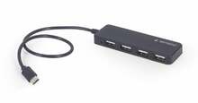 USB Type-C jaotur Gembird UHB-CM-U2P4-01, must