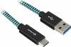Kaabel USB-A/USB-C Sharkoon, 0.5 m, must/sinine