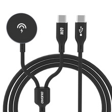 Laadimiskaabel Dudao A12MaxC PD60W 2-in-1 Apple Watch/USB-C, must