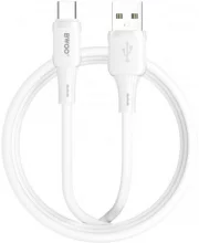 Kaabel USB-A/USB-C BwOO X329C, 1 m, valge