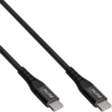 Kaabel USB-C Inline 35851, 1 m, must, 100 W