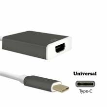 Adapter USB-C/HDMI Qoltec 50427, 0.18 m, valge/must
