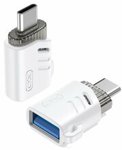 Adapter USB-USB-C XO NB256B, valge