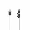 Kaabel Micro-USB Hama 00200616, 2 ühes USB-C adapteriga, USB 2.0, 0,75 m
