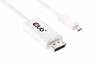 Kaabel USB-C/DisplayPort Club 3D CAC-1517, 1.2 m, valge