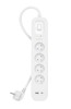 Ülepinge kaitse Belkin SRB001CA2M, 4 pistikupesa, 2 m, valge