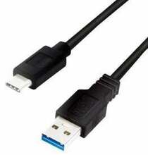 Kaabel USB-A/USB-C Logilink CU0167, 0,5 m, must