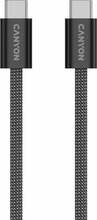 Kaabel USB-C Canyon OnWire 60MG, 1 m, 60W, magnetiline, must