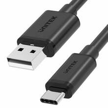 Kaabel USB-C/USB-A Unitek Y-C481BK, 0.5 m, must