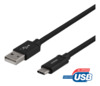 Kaabel USB-A/USB-C Deltaco USBC-1134M, 2 m, USB 2.0, must