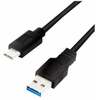 Kaabel USB-A/USB-C Logilink CU0168, 1 m, must