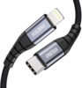 Kaabel USB-C/Lightning Choetech IP0039, 1,2 m, must