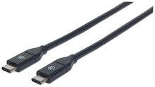Kaabel USB-C Manhattan 353526, 1 m, must