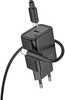 Laadija USB-C Hoco N62 QC PD 30W + USB-C to Lightning kaabel, must