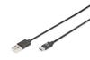 Kaabel USB-C Assmann AK-300154-010-S, 1 m, must