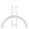 Kaabel USB-C/Lightning Baseus CALD000002, 1 m, valge