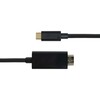 Kaabel USB-C/HDMI Deltaco USBC-HDMI-1010, 1 m, must