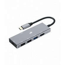 Adapter HUB USB-C TB, 7in1, grafiit