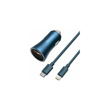 Autolaadija Baseus TZCCJD-03, USB + USB-C, 40 W, sinine