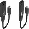 Pikendusadapter USB-C Lindy 43312, 100 m, fiiberoptiline, must