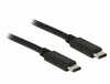 Kaabel USB-C Delock 83672, 0,5 m, must