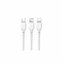 Kaabel 3in1 XO, 1 m, USB-Lightning/USB-C/microUSB