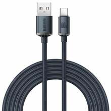 Kaabel USB-A/USB-C Baseus Crystal CAJY000501, 2 m, must