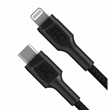 Kaabel USB-C/Lightning Green Cell KABGC07, 1 m, must