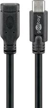 USB-C pikenduskaabel Goobay Extension Cable USB 3.1 Gen 1, 1 m, must