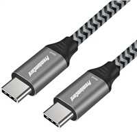 Kaabel USB-C Premiumcord, 3.2 Gen 2, 2 m, 100 W, puuvillpunutis