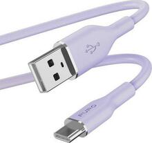Kaabel USB-A/USB-C Puro ICON, 1,5 m, lilla