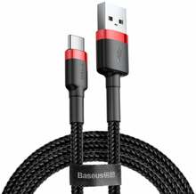 USB-C kaabel Baseus CATKLF-U91, 3 m, must/punane