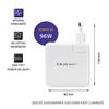 Laadija Qoltec 51709, 96W, USB-C PD, valge