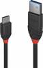 Kaabel USB-A/USB-C Lindy 36916, 1 m, must