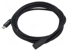 USB-C pikenduskaabel LogiLink CU0212, 3 m, must