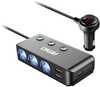 Pikenduspesa AMIO AMIO-03781, sigaretisüütaja, voltmeeter, USB laadija, USB-C, 12 V/24 V