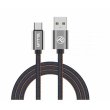 Kaabel USB-A/USB-C Tellur TLL155381, 1 m, teksariie