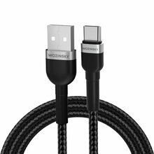 Kaabel USB-A/USB-C Wozinsky WNBAC2, 2 m, must