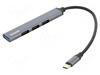 USB-C jaotur Savio AK-71, 4-in-1, 5 Gbps