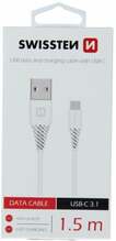 Kaabel USB-C Swissten SW-BA-TYPC-15M-WH, 1.5 m, valge