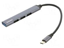 USB-C jaotur Savio AK-71, 4-in-1, 5 Gbps