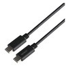 USB-C kaabel DELTACO USBC-1501-LSZH, 1 m, must